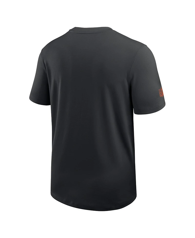 Nike Men's Black Cincinnati Bengals Sideline Uv Performance Coach T-Shirt
