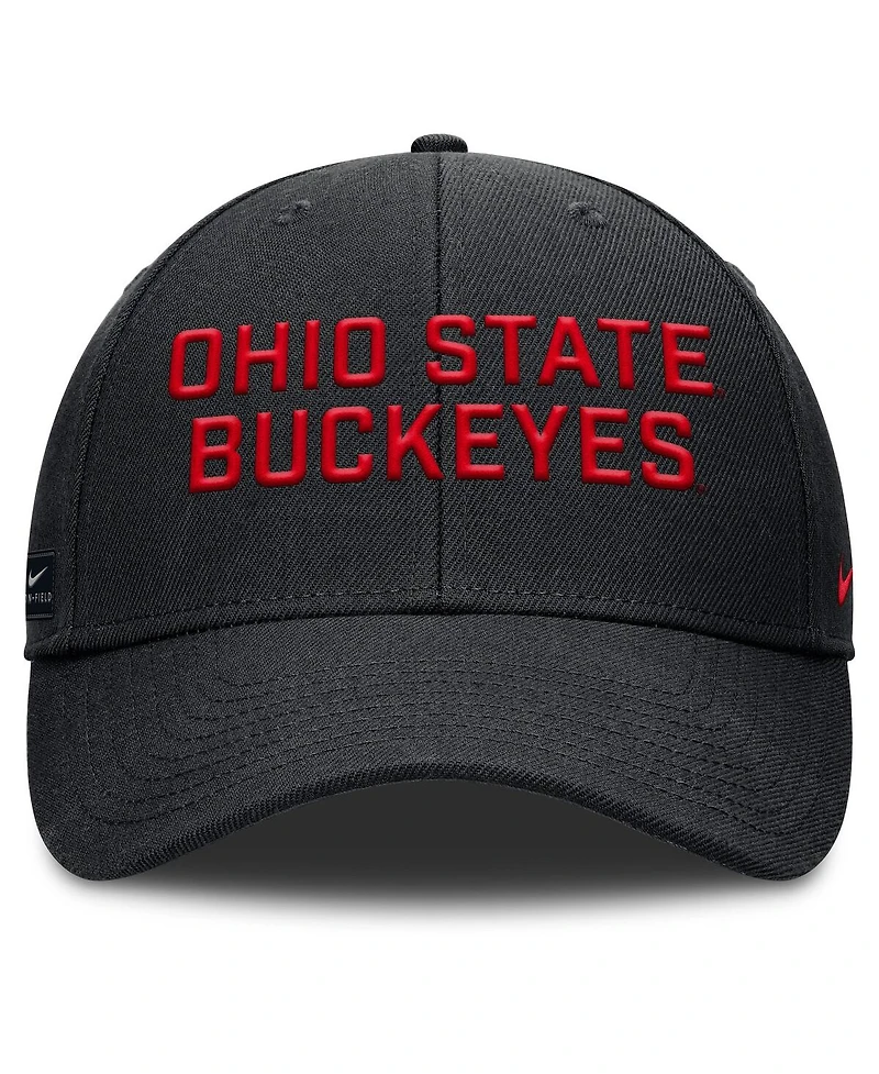 Nike Men's Black Ohio State Buckeyes Rise Practice Adjustable Hat