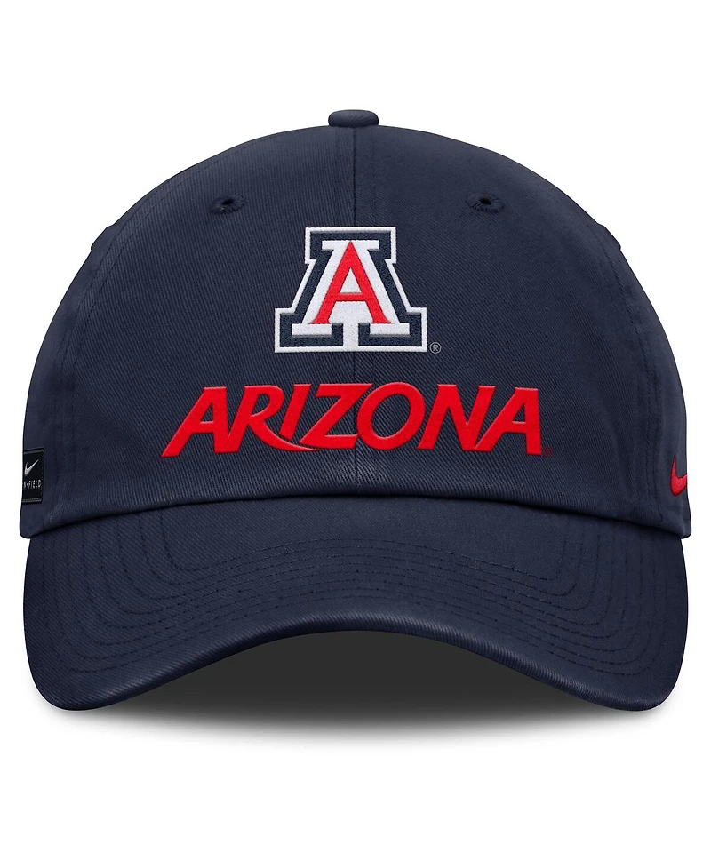 Nike Men's Navy Arizona Wildcats 2025 Sideline Club Adjustable Hat