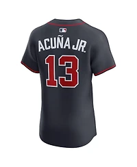 Nike Men's Ronald Acuna Jr. Navy Atlanta Braves Alternate Elite Jersey