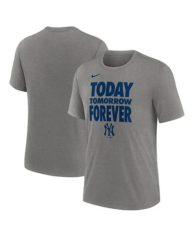 Nike Men's Heather Gray New York Yankees Local Hometown Tri-Blend T-Shirt