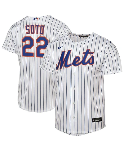 Nike Big Boys and Girls Juan Soto White New York Mets Home Replica Jersey