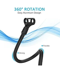 ZealSound Flexible Gooseneck Mic Stand, Heavy Duty Desk Clamp, Adjustable Arm for Blue Snowball Ice Spark (Black)
