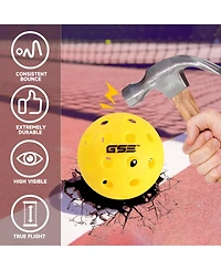 Gse Games & Sports Expert 12-Pack of Outdoor Pickleball Balls Set, Usapa Standard 40 Holes Pickle Balls (Several Colors Available)