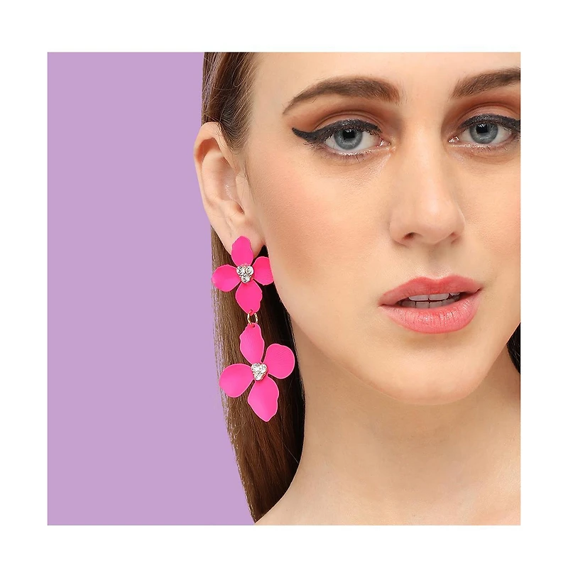 Sohi Maxi Floral Drop Earrings