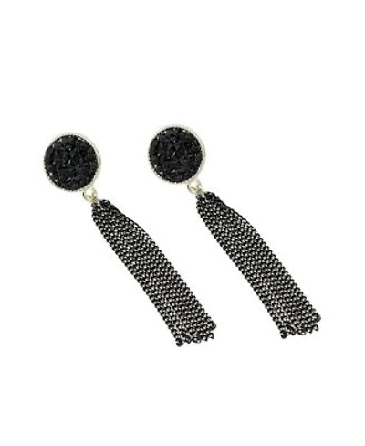 Sohi Circular Tassel Drop Earrings