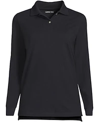 Lands' End Women's School Uniform Long Sleeve Mesh Polo Shirt