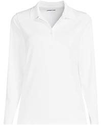 Lands' End Women's Long Sleeve Feminine Fit Rapid Dry Polo Shirt