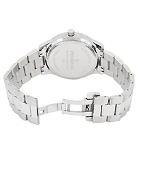 Peugeot Men's 40mm Black Dial Sport Bezel Stainless Steel Bracelet Watch