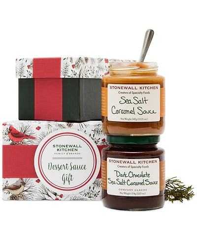 Stonewall Kitchen Holiday Dessert Sauce Collection Gift Box, 2 Piece Set