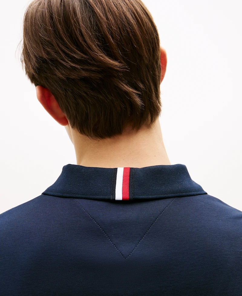 Tommy Hilfiger Men's Regular-Fit Liquid Cotton Collar Stripe Detail Polo Shirt