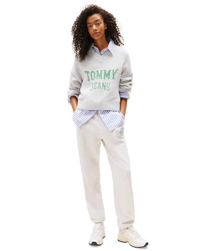 Tommy Jeans Women's High-Rise Cotton Crest Sweatpants