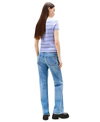 Tommy Jeans Women's Slim Essential Ribbed Badge T-Shirt