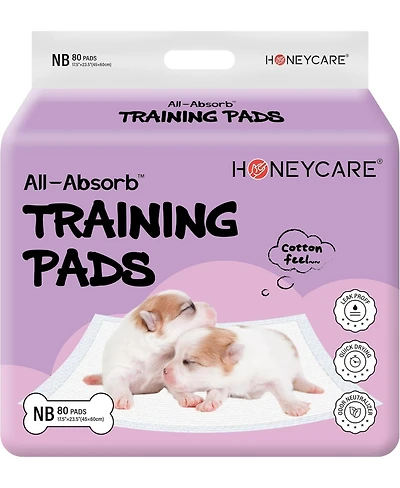 HoneyCare New Born All-Absorb Training Pads with Ultra "Baby Diaper" Soft Surface and Super Absorbent Extra Small, 17.5 x 23.5 inch, 160ct