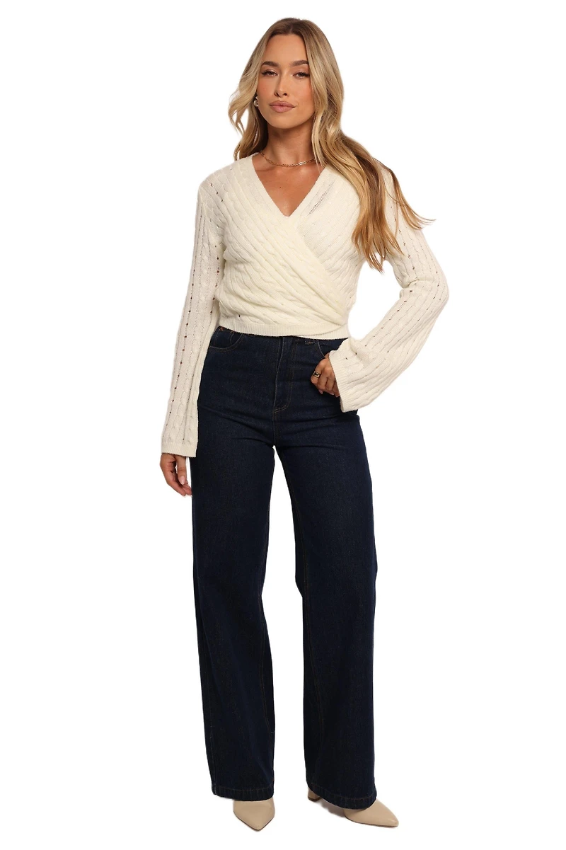 Petal and Pup Women's Kaelie Wrap Front Knit Top