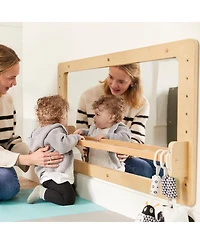 ECR4Kids Wall-Mounted Coordination Mirror, Natural