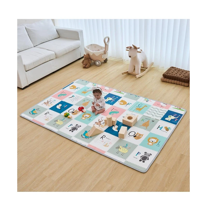 Soft Baby Activity Play Mat Double-Sided Floor Mat for Crawling Toddlers