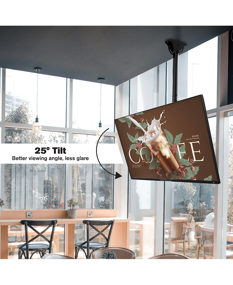 ProMounts Tilt and Swivel Ceiling Tv Mount 37-90 Inch Screens Holds up to 110Lbs.