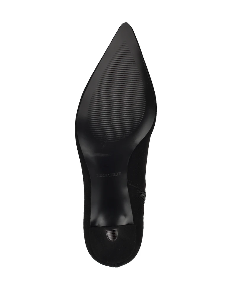 Nine West Women's Tabbie Kitten Heel High Ankle Booties