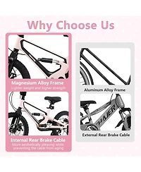 16 Inch Kids Bike Lightweight with Detachable Training Wheels for Aged 4 to 7