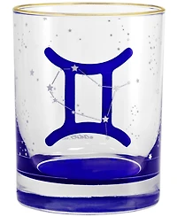 Culver Gemini Zodiac Double Old-Fashioned Glass, Set of 2