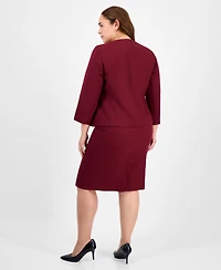 Le Suit Plus Sleeveless Sheath Dress Set
