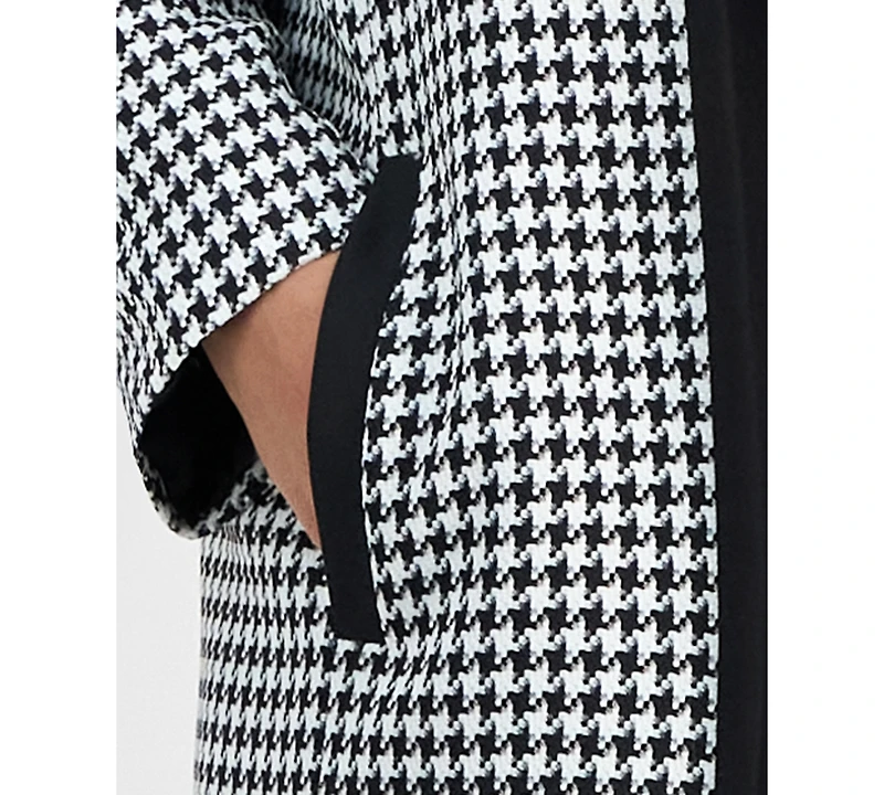 Le Suit Plus Houndstooth Topper Jacket & Sleeveless Dress