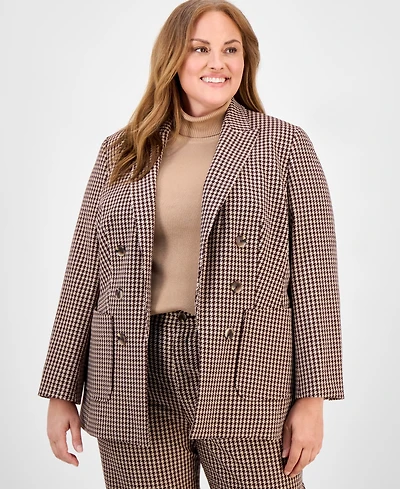 Anne Klein Plus Houndstooth Blazer