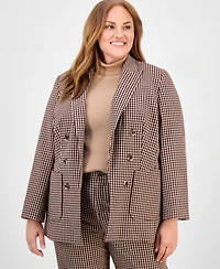 Anne Klein Plus Houndstooth Blazer