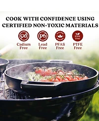 Alva Nori 11" Pre-Seasoned Cast Iron Grill Pan