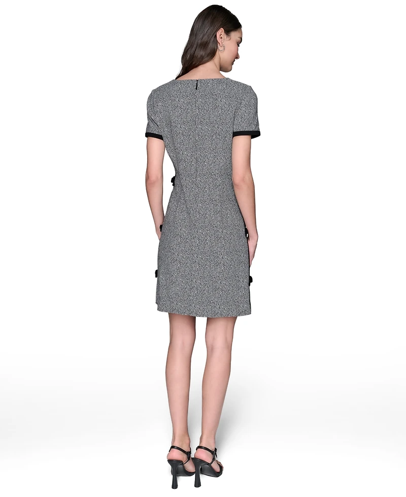 Karl Lagerfeld Paris Women's Millenium Knit Tweed A-Line Dress