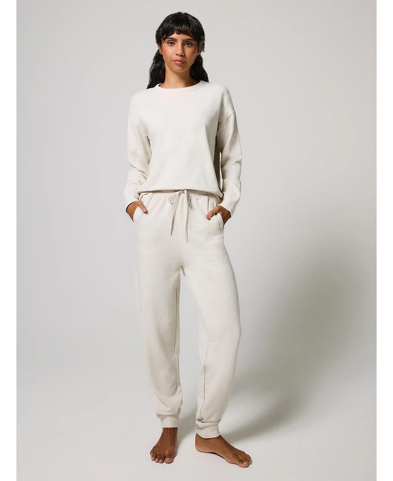 Lovall Women's Luxe Lounge Regular Jogger + Sweatshirt