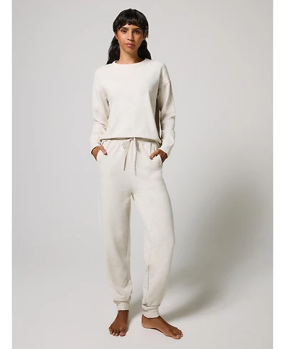 Lovall Women's Luxe Lounge Regular Jogger + Sweatshirt