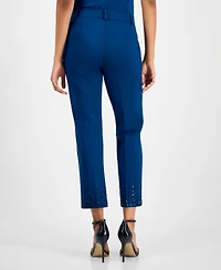 Anne Klein Women's Embellished Mid-Rise Capri Pants