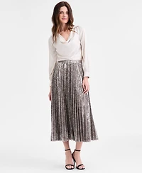 Anne Klein Women's Pull-On Pleated Midi Skirt