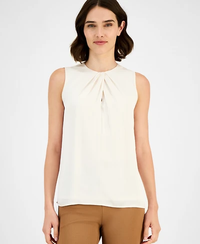 Anne Klein Women's Twist-Neck Sleeveless Top