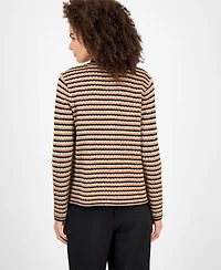 Anne Klein Women's Metallic-Knit Cardigan