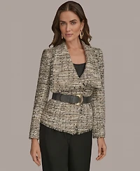 Donna Karan New York Women's Belted Tweed Jacket