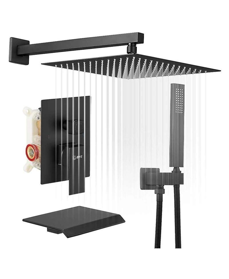 Greenspring 3-Spray Patterns With 2.5 Gpm in. Showerhead Wall Mounted Dual Shower Heads Valve Brushed Nickel