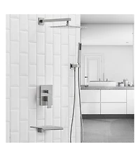 Greenspring 3-Spray Patterns With 2.5 Gpm in. Showerhead Wall Mounted Dual Shower Heads Valve Brushed Nickel