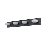 Flynama Led Modern Black 4-Light Vanity Lights Fixtures Over Mirror Bath Wall Lighting