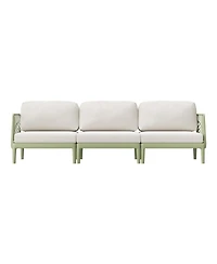 WestinTrends Modern Polypropylene Resin 3 Seat Outdoor Patio Sofa