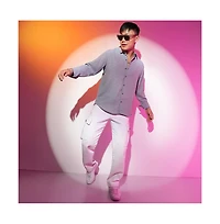 Campus Sutra Men's Ash Grey Pavement Shirt