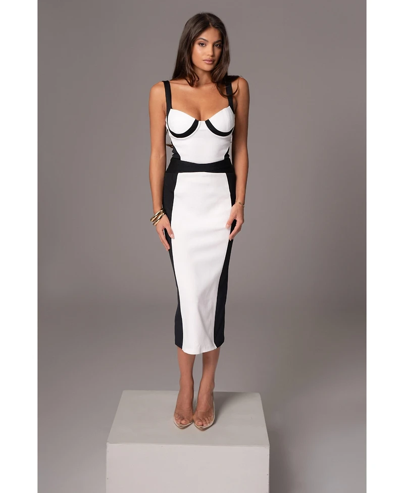 Jluxlabel Celebration Colorblock Midi Skirt