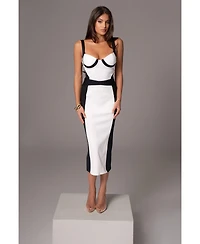 Jluxlabel Celebration Colorblock Midi Skirt