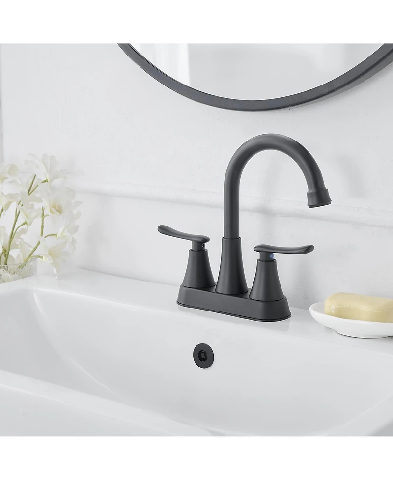 Greenspring 4 in. Centerset 2-Handle High-Arc Bathroom Faucet in Brushed Nickel