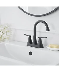 Greenspring 4 in. Centerset 2-Handle High-Arc Bathroom Faucet in Brushed Nickel