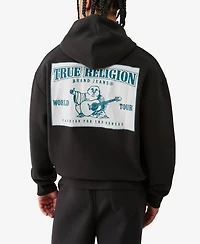 True Religion Men's Mesh Logo Pullover Hoodie