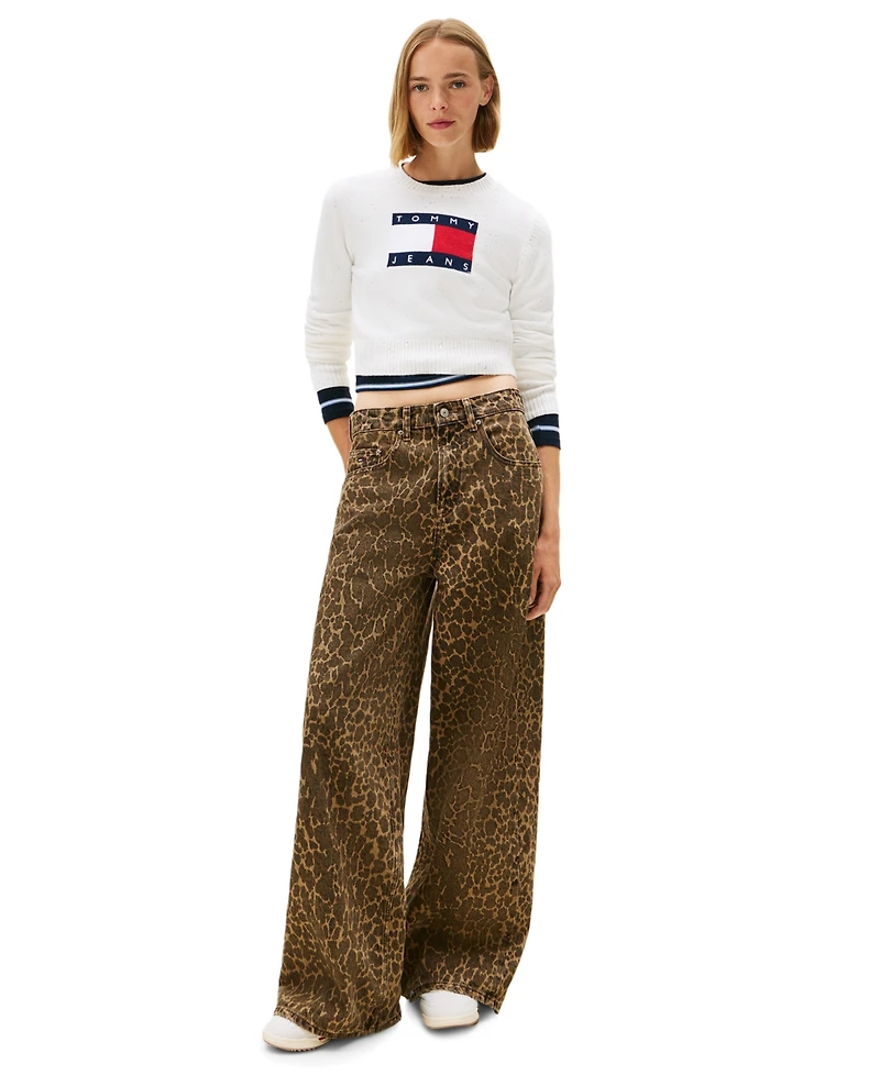 Tommy Jeans Women's Sparkle Flag Logo Sweater