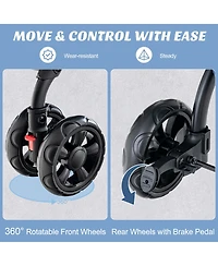 Gymax Double Pet Stroller for 2 Dogs or Cats w/ 2 Detachable Carriers Safety Belt